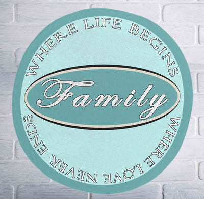 Family Logo 60" Round Blanket