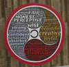 Positive Word Cloud 60" Round Microfiber Beach Towel