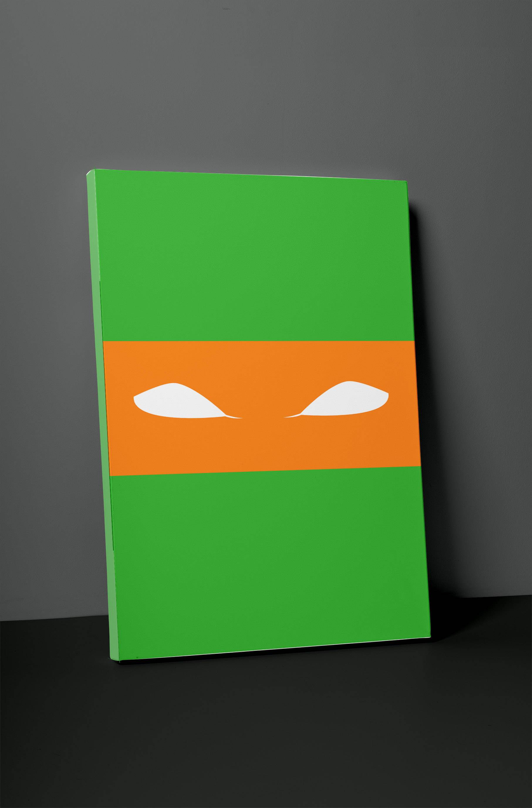 Ninja Turtle Simplistic Print 24" x 36" x 1.5" Canvas Gallery Wrap Photo Print
