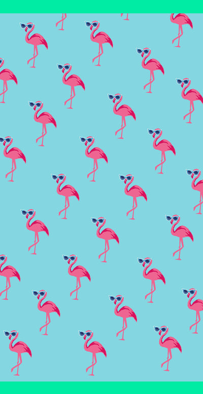 Flamingos Beach Towel