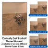 Curiosity Rover Self Portrait - Throw Blanket / Tapestry Wall Hanging