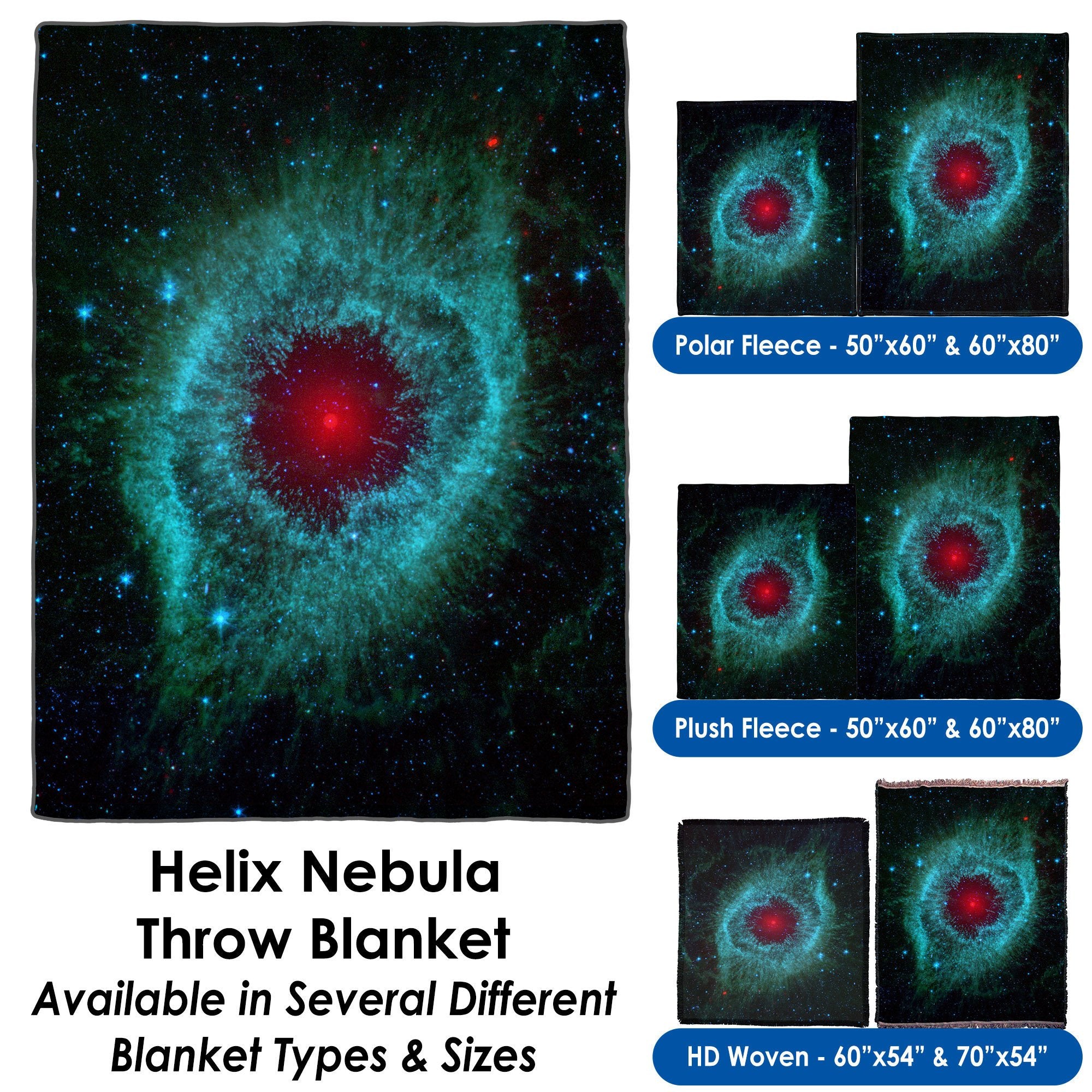 Helix Nebula - Throw Blanket / Tapestry Wall Hanging