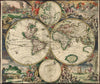 Vintage World Map 50" x 60" Polar Fleece Throw Blanket / Tapestry Wall Hanging