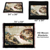 Sistine Chapel - Creation of Adam HD Woven Throw Blanket / Tapestry Wall Hanging