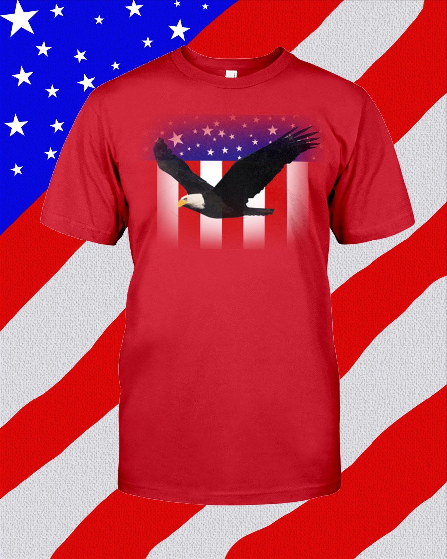 Let Freedom Fly, American Flag Unisex T-Shirt - Any Color Shirt Available