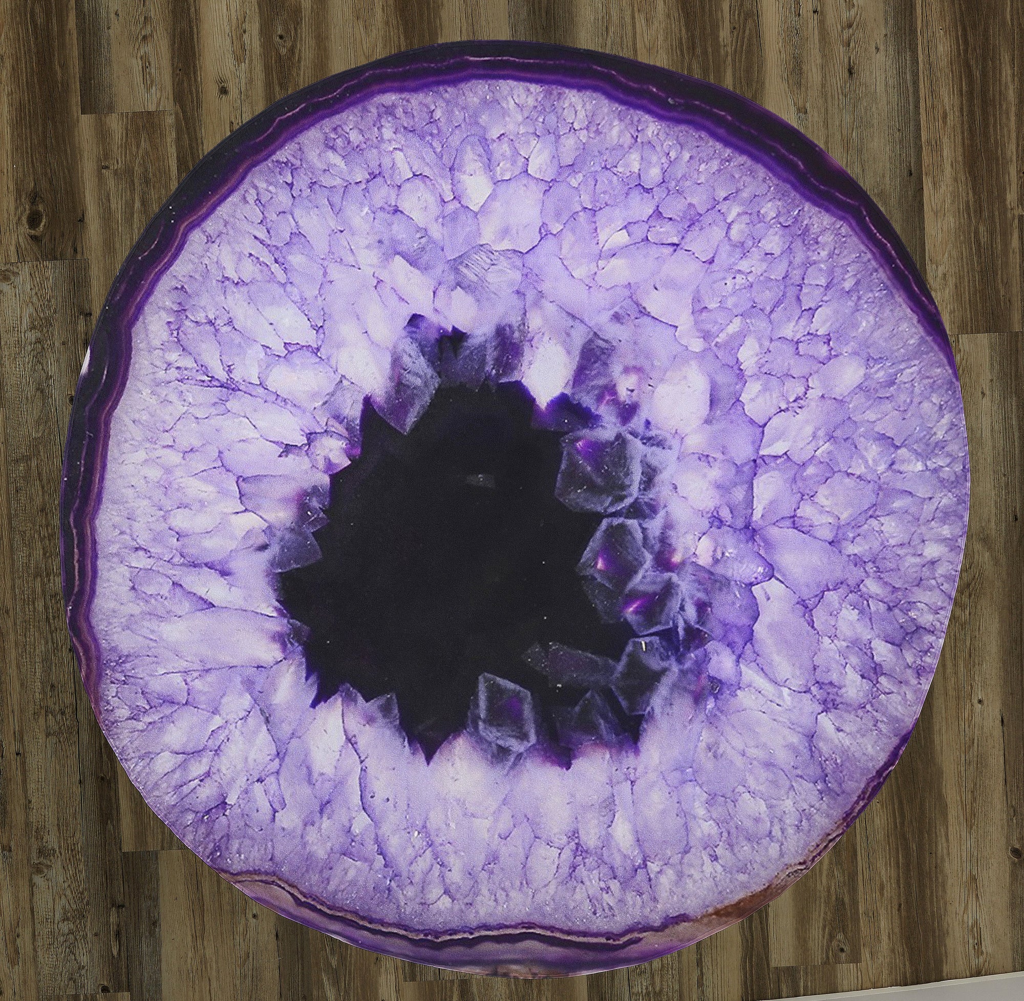 Purple Crystal Agate 60&quot; Round Microfiber Beach Towel