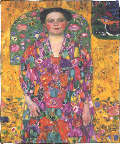 Bildnis Eugenia Primaesi by Gustav Klimpt Throw Blanket / Tapestry Wall Hanging