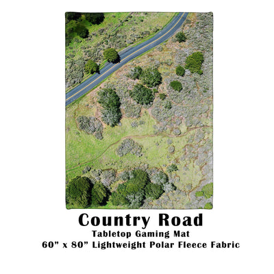 Country Road Tabletop Battle Gaming War Mat  60" x 80" Polar Fleece