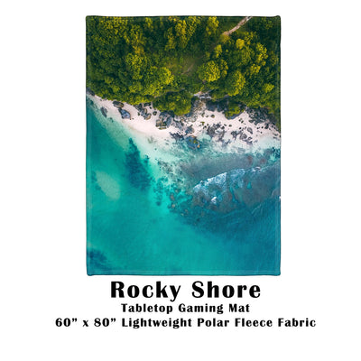 Rocky Shore Battle Gaming War Mat  60" x 80" Polar Fleece