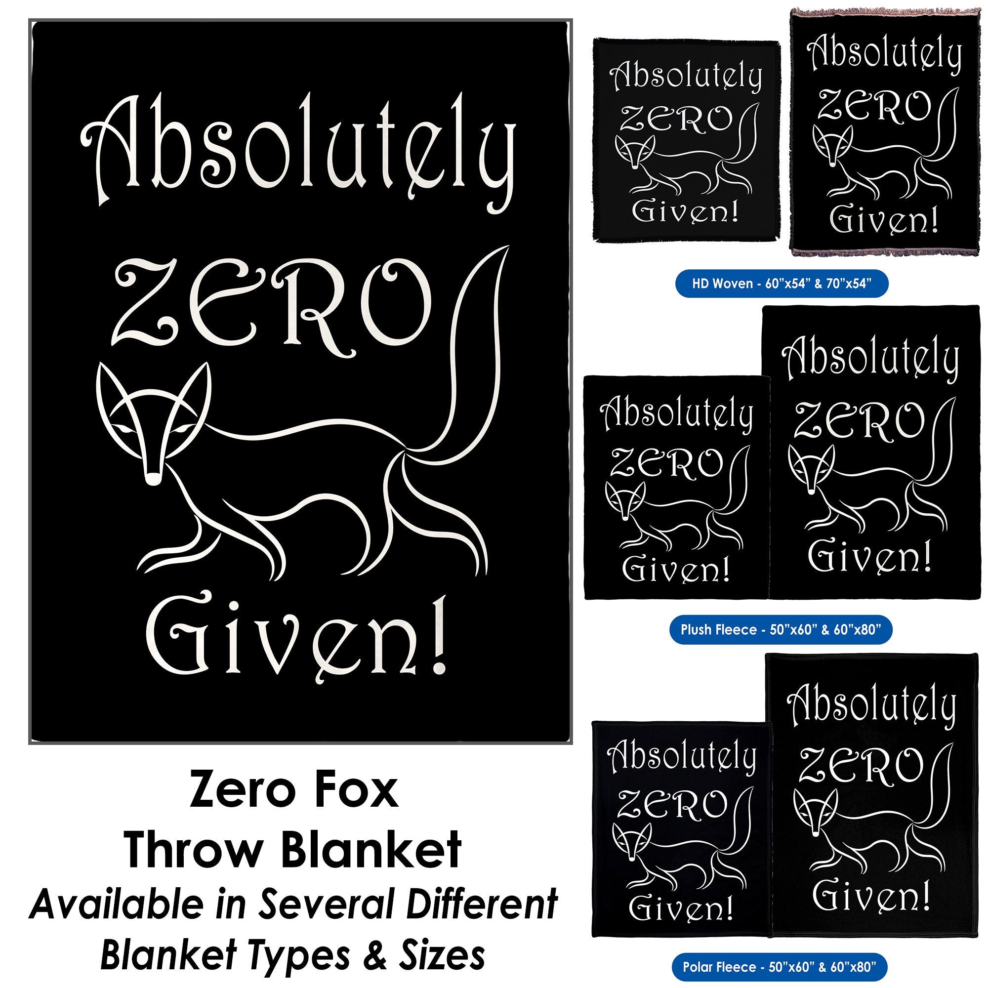 Zero Fox - Throw Blanket / Tapestry Wall Hanging