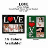 LOVE - Personalized  4 Image Coral Plush Fleece Collage Blanket