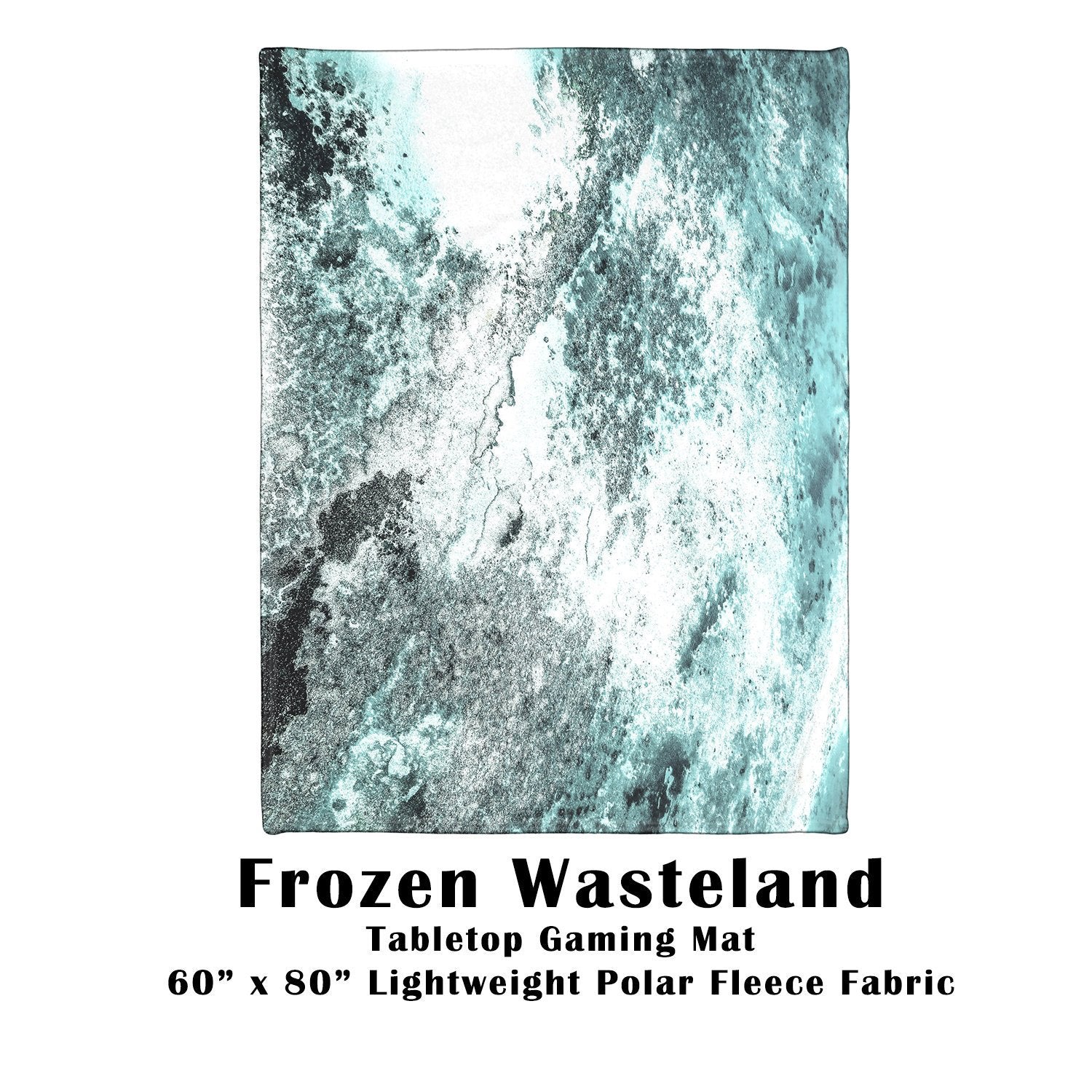 Frozen Wasteland Tabletop Battle Gaming War Mat  60" x 80" Polar Fleece
