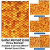 Golden Mermaid Scales - Throw Blanket / Tapestry Wall Hanging