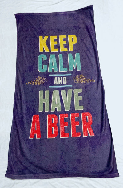 Keep Calm and Have a Beer 30" x 60" Beach Towel
