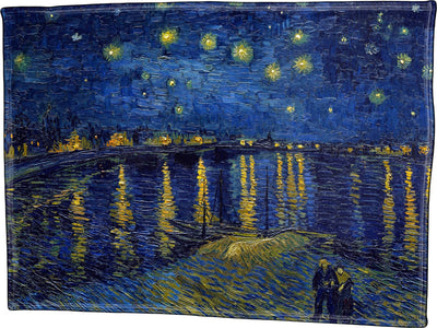 Vincent Van Gogh, Starry Night Over The Rhone - Throw Blanket / Tapestry Wall Hanging