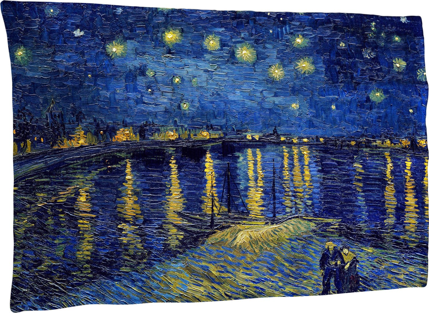 Vincent Van Gogh, Starry Night Over The Rhone - Throw Blanket / Tapestry Wall Hanging