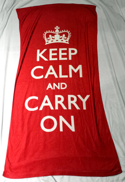 Keep Calm and Carry On Beach Towel 30" x 60"