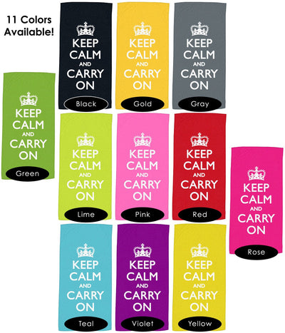 Keep Calm and Carry On Beach Towel 30" x 60"