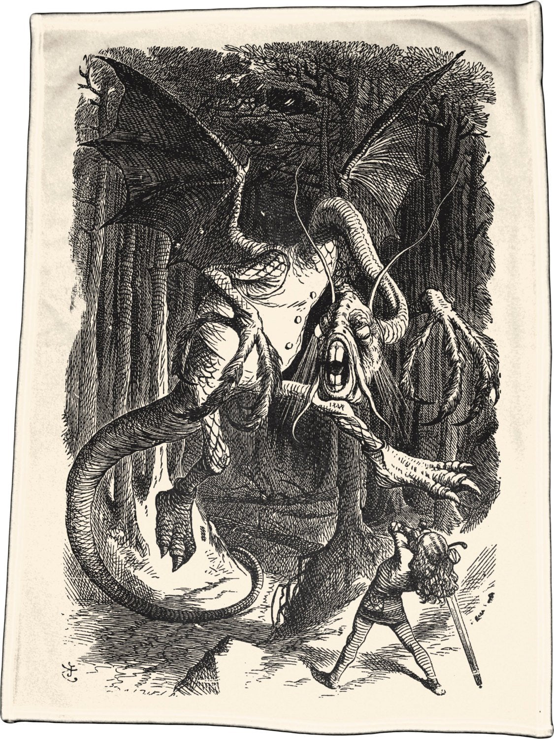 Jabberwocky (Alice Through the Looking Glass) - Throw Blanket / Tapestry Wall Hanging