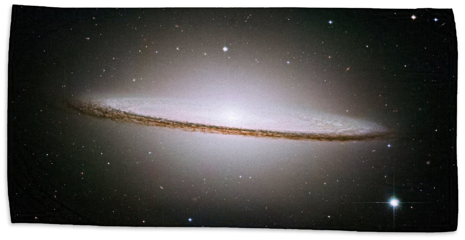 M104, the Sombrero Galaxy Beach Towel