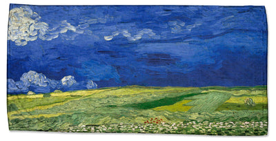 Vincent Van Gogh&#39;s "Wheatfield under a Cloudy Sky" Beach Towel