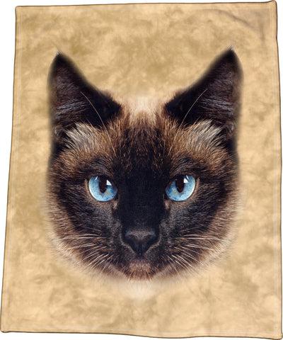 Siamese Cat Face Throw Blanket / Tapestry Wall Hanging