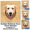 Golden Retriever Face Throw Blanket / Tapestry Wall Hanging