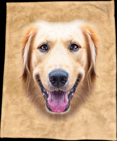 Golden Retriever Face Throw Blanket / Tapestry Wall Hanging