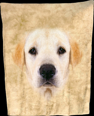 Yellow Labrador Face Throw Blanket / Tapestry Wall Hanging