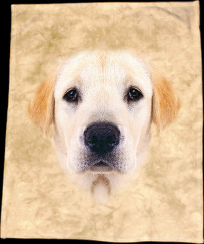 Yellow Labrador Face Throw Blanket / Tapestry Wall Hanging