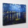 Vincent van Gogh, "Starry Night Over the Rhone", 16" x 24" Canvas Gallery Wrap Print