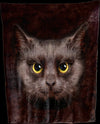 Black Cat Face Throw Blanket / Tapestry Wall Hanging