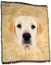 Yellow Labrador Face Throw Blanket / Tapestry Wall Hanging