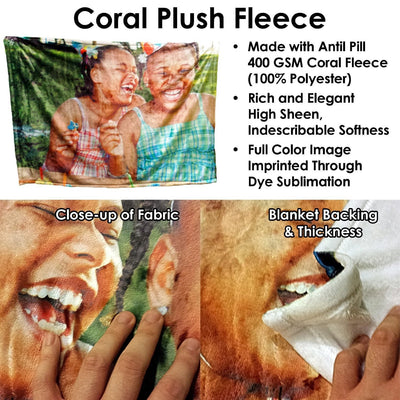 Coral Plush Throw Blanket / Tapestry Wall Hanging (Chinese Typewriter) 60 x 80