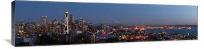 Seattle Skyline from Queen Anne Hill 48" x 12" Gallery Wrapped Canvas Wall Art