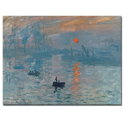 Sunrise by Claude Monet Canvas Wall Art, 18x24-Inch