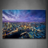 River And Crowded Buildings In London Print On Canvas