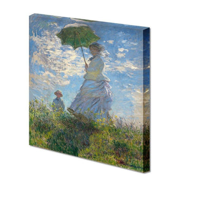 Woman with a Parasol Madame Monet and Her Son by Claude Monet Giclee Canvas Print - 20 x 16