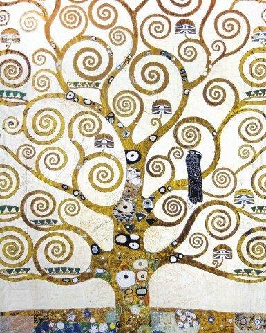 Gustav Klimt Stretched Canvas Print - The Tree Of Life (Detail)