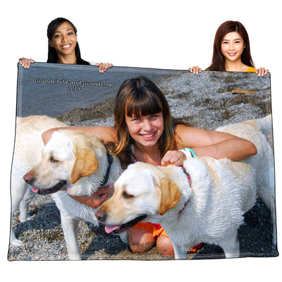 Personalized Polar Fleece Photo / Image Throw Blanket / Tapestry Wall Hanging