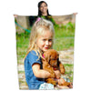 Personalized Coral Plush Fleece Photo/Image Blanket