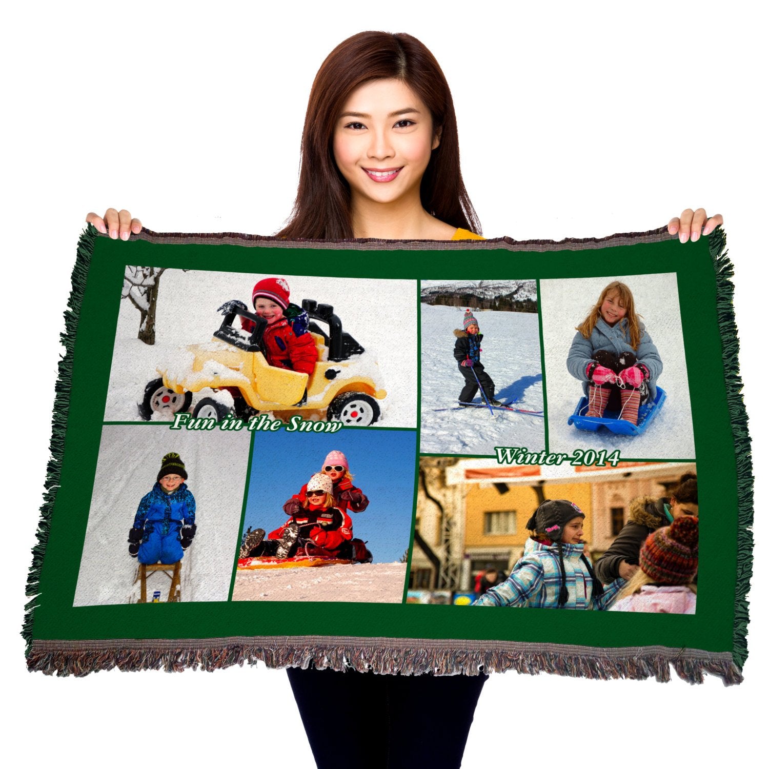 HD Woven Photo Collage Blanket (54" x 60")