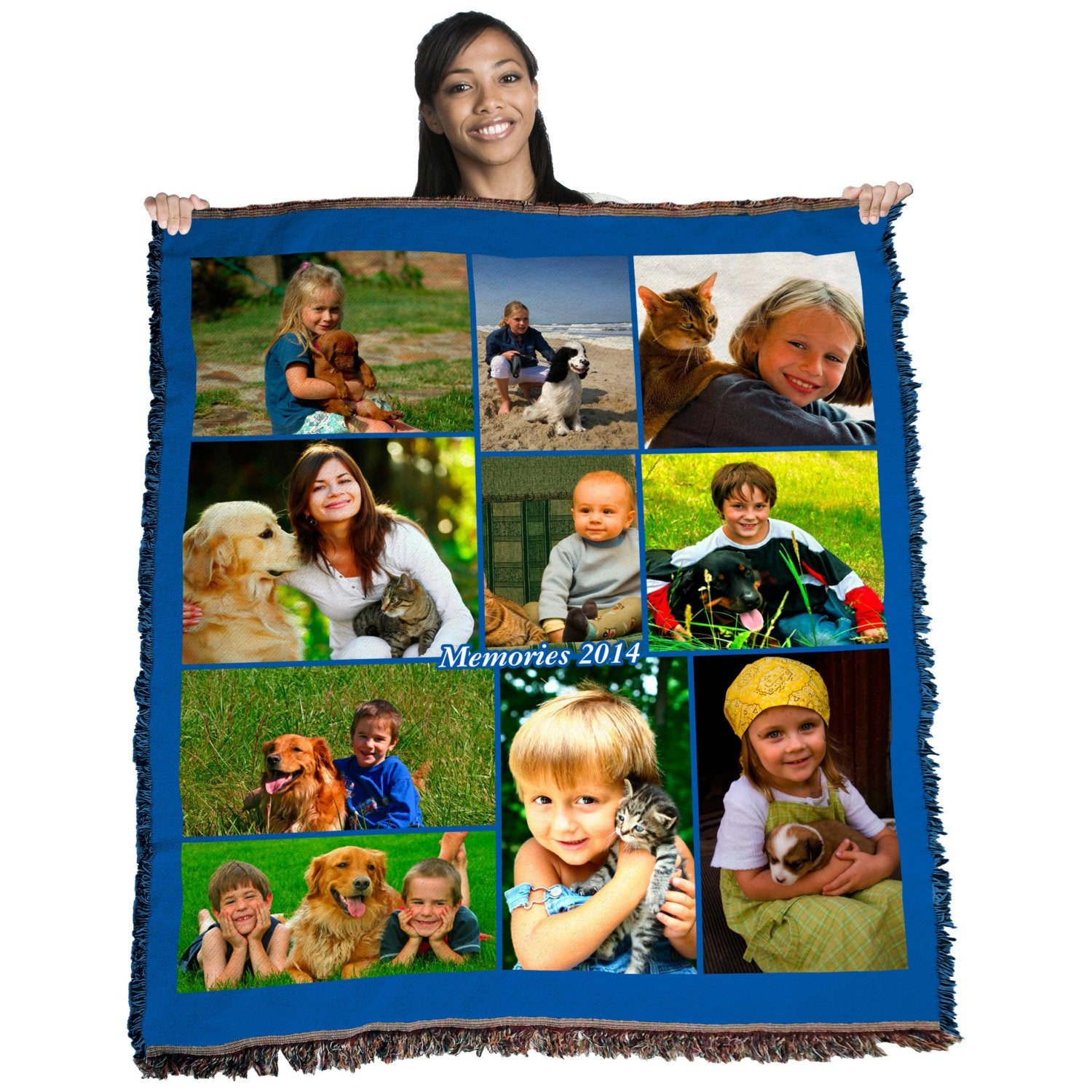HD Woven Photo Collage Blanket (54" x 60")