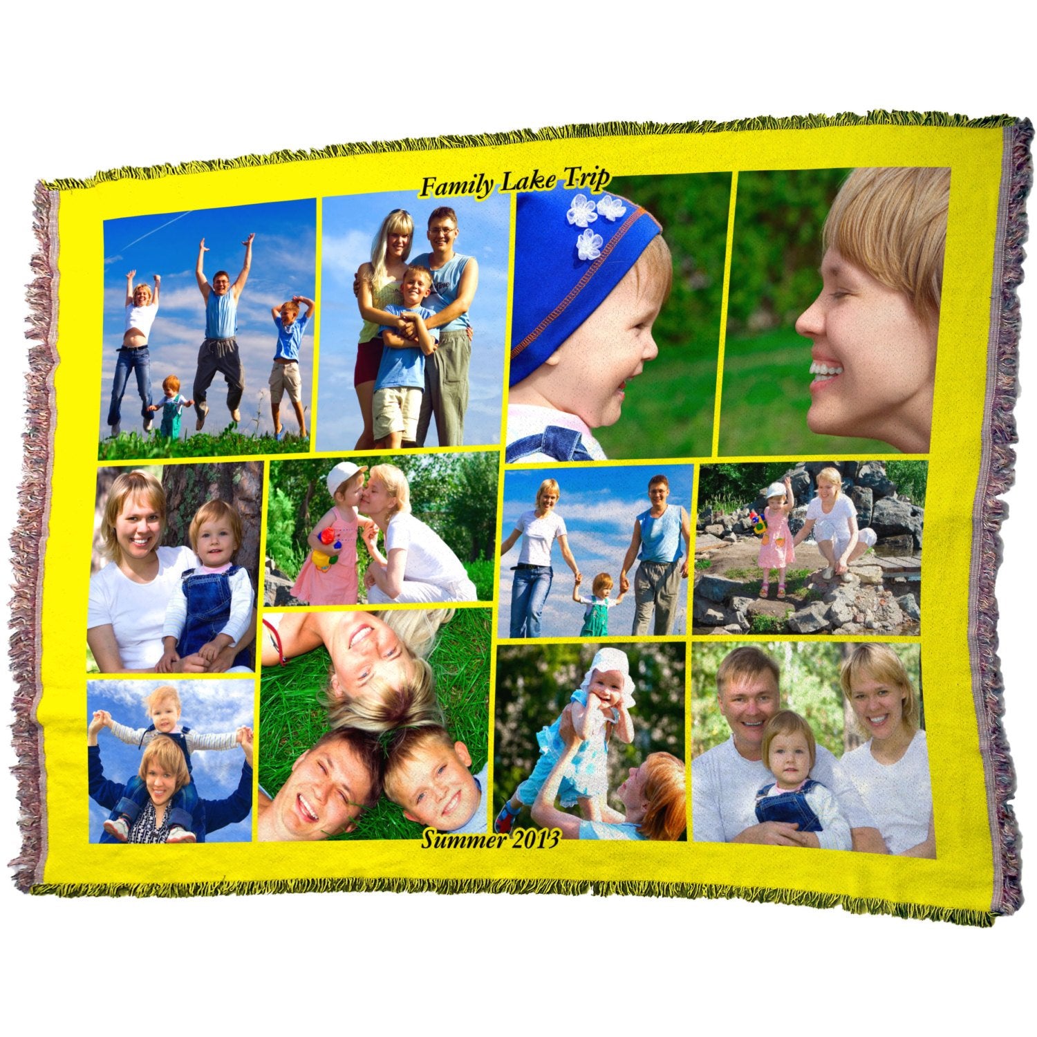 HD Woven Photo Collage Blanket (54" x 60")