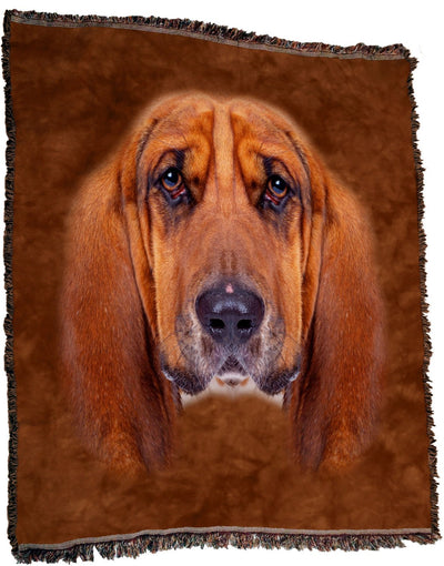 Basset Hound Face Throw Blanket / Tapestry Wall Hanging