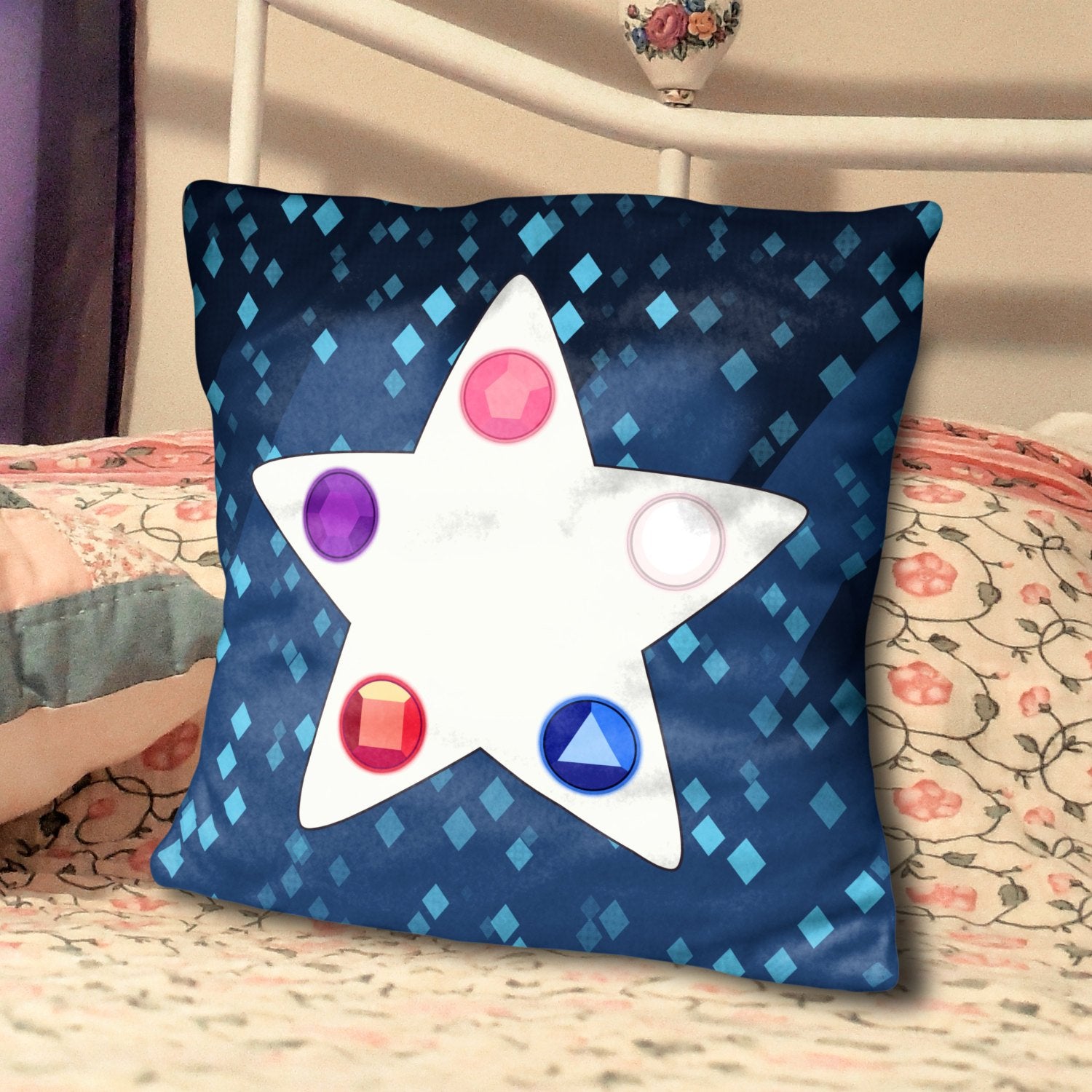 Crystal Gem Star Spun Polyester Pillow