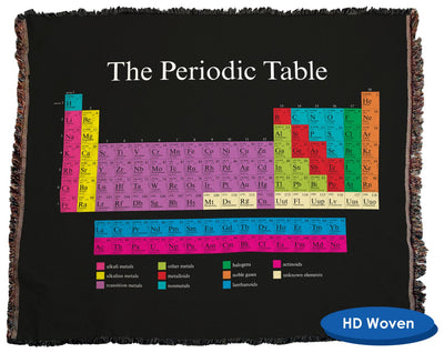 Periodic Table Throw Blanket / Tapestry Wall Hanging - Standard Multi-color