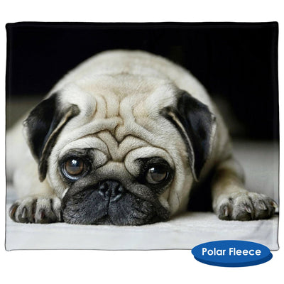 Sad Pug Throw Blanket / Tapestry Wall Hanging
