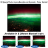 HD Space Photo, Aurora Borealis over Canada Throw Blanket / Tapestry Wall Hanging