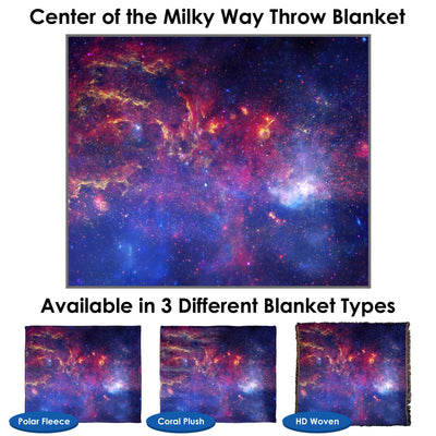 Center of the Milky Way Galaxy Throw Blanket / Tapestry Wall Hanging - Standard Multi-color